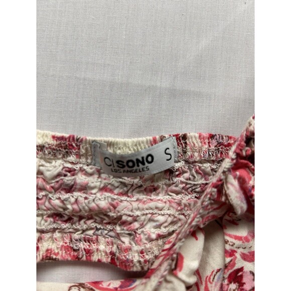 Ci Sono Romper Women’s Small Spaghetti Strap Floral Paisley Open Back Pockets - Picture 3 of 7